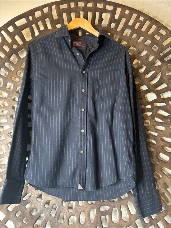 UNTUCKit Other - Classic Navy Pinstripe Long-Sleeve Men's Shirt slim fit untuckit cotton
